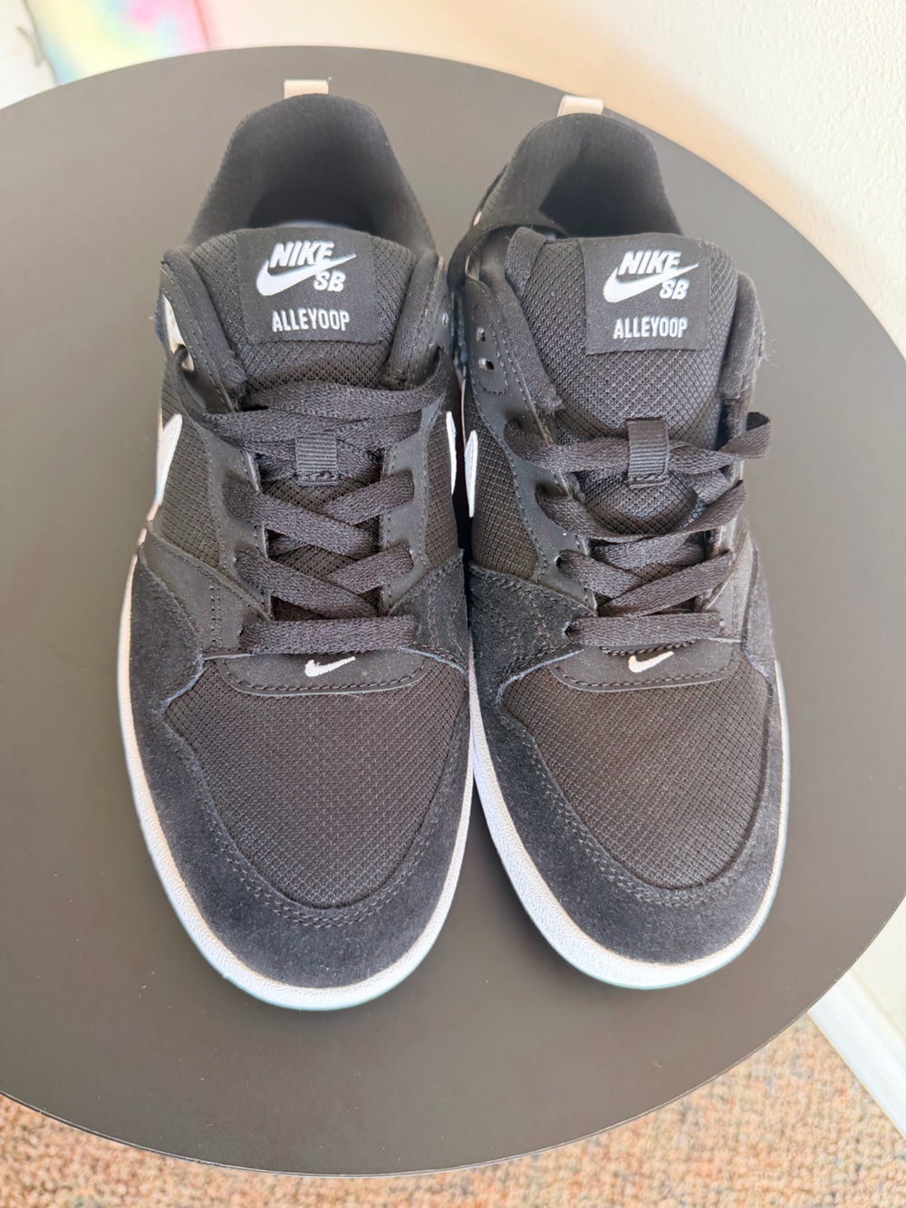 Nike SB Alleyoop Black and White Skate Sneakers